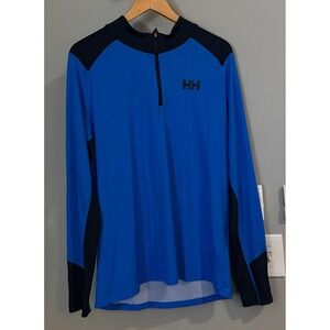 Helly Hansen Mens Blue HH Half Zip Long Sleeve Performance Top‎ Shirt XL